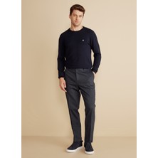 Brooks Brothers Normal Bel Düz Paça Standart Lacivert Erkek Pantolon BBFW25MPT021