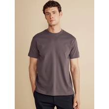 Brooks Brothers Bisiklet Yaka Mürdüm Erkek T-Shirt BBFW25MTS004