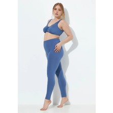 Mamayaga Kadın Beli Lastikli Pamuk Penye Büyük Beden Curve Yüksek Bel Spor Günlük Tayt