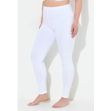 Mamayaga Kadın Beli Lastikli Pamuk Penye Büyük Beden Curve Yüksek Bel Spor Günlük Tayt