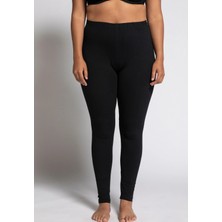 Mamayaga Kadın Beli Lastikli Pamuk Penye Büyük Beden Curve Yüksek Bel Spor Günlük Tayt