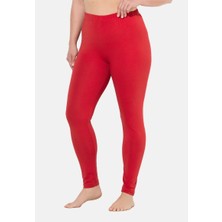 Mamayaga Kadın Beli Lastikli Pamuk Penye Büyük Beden Curve Yüksek Bel Spor Günlük Tayt