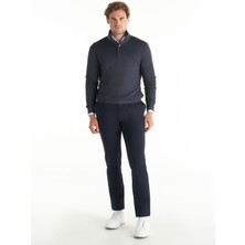 Ted Baker Lastikli Bel Slim Paça Slim Straight Lacivert Erkek Pantolon TBMRTR1042