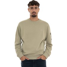 Boss Bisiklet Yaka Açık Haki Erkek Sweatshırt We_mixed
