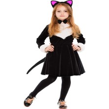 Brf Bfs    kedi Kulak Taç Kuyruk ve Papyon 3 Lü Set Çocuk Boy Fuşya Renk