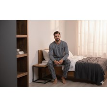 Sude Erkek Ekoseli  Uzun Kollu Pijama Takımı