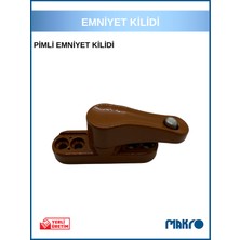 glassmakro Pvc Kapı Pencere Pimapen Balkon Kapısı Çocuk Emniyet Kilidi Hırsız Güvenlik Pimli Metal Kahverengi