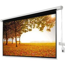 Xbright 240x200cm Motorlu Uzaktan Kumandalı Projeksiyon Perdesi (Arkası Siyah Fonlu) BE-240