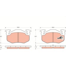 TRW Xmpdby Arka Fren Balatasi Peugeot P106 96-04 P205 87-98 P206 00-09 P306 97-01 P309 89-93 Citroen Saxo 96-04 Xsara 97-05 Zx 92-97 Renault R9-R19- Mgn I-Clio I-Ii Ince Tip