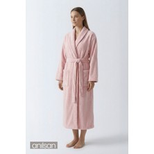 Anılsan Şalyaka Bornoz Pembe %100 Pamuk Unisex Spa Için Ideal Kadın/Erkek