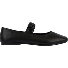 Napa Shoes Kadın Kare Burun Lastkli Bantlı Rahat Taban Babet Ayakkabı NAPA-AES19214