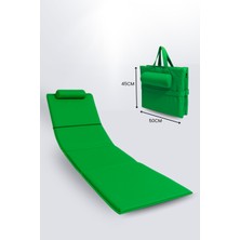 Ecm Proger Su Itici Kumaşlı , Yastıklı Şezlong Minderi - Yeşil / Portatif Kullanım İçin