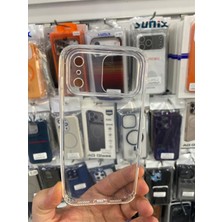 Elixem İphone 17 Pro Uyumlu Şeffaf Silikon TPU Kamera Kısmı Açık Kılıf