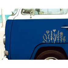 Sticker Usta Kır Çiçekleri Sticker - Araba Oto Motosiklet Karavan Sticker -00304