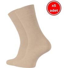 Meristanbul Business Çorap, 5 Adet, 43-46, Yumuşak, Pamuklu, Bej
