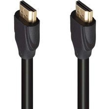 Fully G-507K Plastik Düz Siyah 25 Metre Gold Poşetli HDMI Kablo