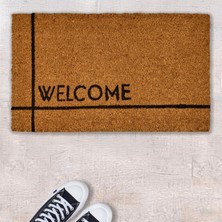 Giz Home Welcome Kapı Önü Paspası - Bej - 35X60 cm