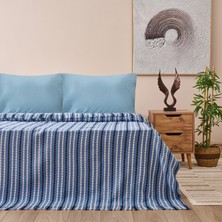 Evidea Soft Nautis Tek Kişilik Pike - Mavi - 160X220 cm