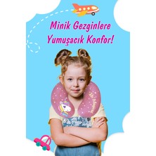 Caribbo Mikro Elyaf Dolgulu UN34 Pembe Çocuk Boyun Yastığı 32 x 32 cm 1 Adet