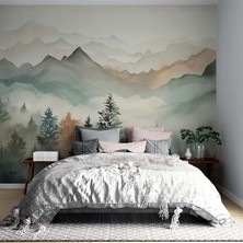 Grown Sisli Dağ Manzarası Duvar Kağıdı