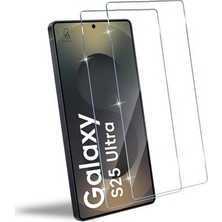 Elixem Samsung S25 Ultra Uyumlu 9H Düz Şeffaf Ekran Koruyucu Temperli Cam