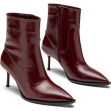 Dedos Kadın Özel Tasarım Fermuarlı Yüksek Topuklu Günlük Sivri Burun  Abiye Bot 1425