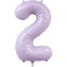 Patladı Gitti 2 Rakam Lila Folyo Balon 40 Inç 100 cm