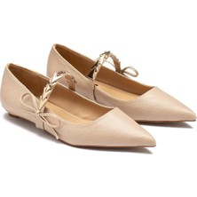 Dedos Kadın Özel Toka Detaylı Lastikli Kısa Topuklu Babet 220