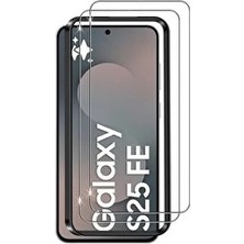 Elixem Samsung S25 FE Uyumlu 9H Düz Şeffaf Ekran Koruyucu Temperli Cam
