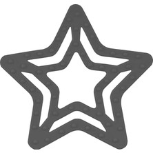 Moki Silikon Yıldız Diş Kaşıyıcı Platinium Gri