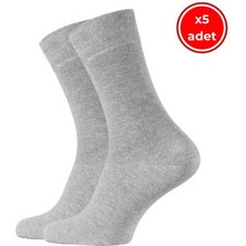 Meristanbul Business Çorap, 5 Adet, 39-42, Yumuşak, Pamuklu, Açık Gri