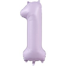 Lila Renkli 1 Rakam Folyo Balon 40 İnç 100 cm Patladı Gitti 1 Adet Parti Kutlamaları İçin