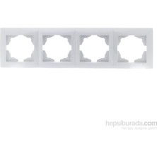 Günsan Elektrik GÜNSAN VISAGE BEYAZ DÖRTLÜ ÇERÇEVE