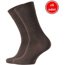 Meristanbul Business Çorap, 5 Adet, 39-42, Yumuşak, Pamuklu,kahverengi