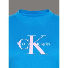 Calvin Klein Kadın Mavi Calvin Klein Hero Ss Classıc Monologo Cneck T Mavi Kadın Tişört