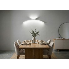 Acrolite Dekoratif Duvar Aplik Aydınlatması (Oturma Odası, Yatak Odası, Yemek Odası, Banyo) L:60CM Beyaz 4000K