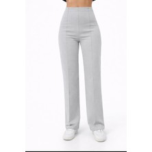 Axxel Kadın Açık Gri 2 Iplik Yüksek Bel Eşofman PANTOLON-P2249