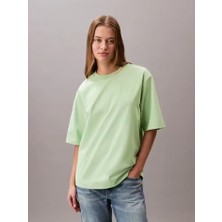 Calvin Klein Kadın Yeşil Calvin Klein A- Coolıng Jersey Relaxed Tee Yeşil Kadın Tişört