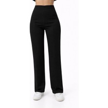 Axxel Kadın Siyah  2 Iplik Yüksek Bel Eşofman PANTOLON-P2249