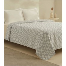 Dolce Bonita Home Wellsoft Square Battaniye 200X220 Bej - Uyku Bandı Hediyeli