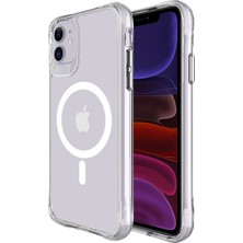 Bix iPhone 11 Magsafe Uyumlu Transparan Şeffaf Kılıf Güçlü Manyetik Üstün Darbe Koruması