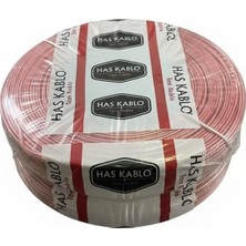 HAS KABLO Tam Bakır 100METRE Şeffaf hoparlör Kablosu Kordon