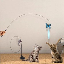 Timion Vantuzlu Tüylü Zilli Olta Kedi Oyuncağı (5148)