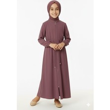 Mismoly Medine Ipeği Beli Lastikli Bağcıklı Çocuk Ferace