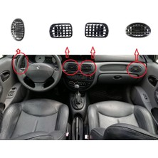Scenic - Megane 1 Kasa 1999 Sonrası Orta ve Yan Kalorifer Havalandırma Izgara Difüzör Takımı