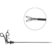 Barışhan Medikal Laparoskopik El Aleti Reusable Kilitli Delik Yuvası Pense 5X330MM 22MM Çene Siyah Cerrahi Eğitim Malzemesi