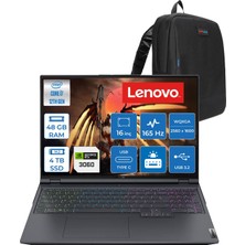 Lenovo Legion 5 Pro Intel Core I7 12700H 48GB 4tb SSD 6GB/RTX3060/140W 16" Wqxga (2560X1600) IPS 500NITS 165Hz Freedos Gaming Bilgisayar 82RF00N1TXF20 + Zettaçanta