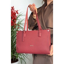 Orijinal Just Polo Günlük Kullanıma Uygun Orta Boy Kadın Omuz Çantası 7024 Bordo
