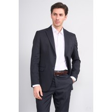 Mentality 9188 Erkek Mono Yaka Slim Fit Takım Elbise Lacivert