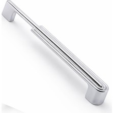 Badem10 Yıldız 160 mm Gümüş Krom Metal Kulp Mobilya Çekmece Dolap Kapak Kulpu Dayanıklı Kulbu Kulpları Siyah